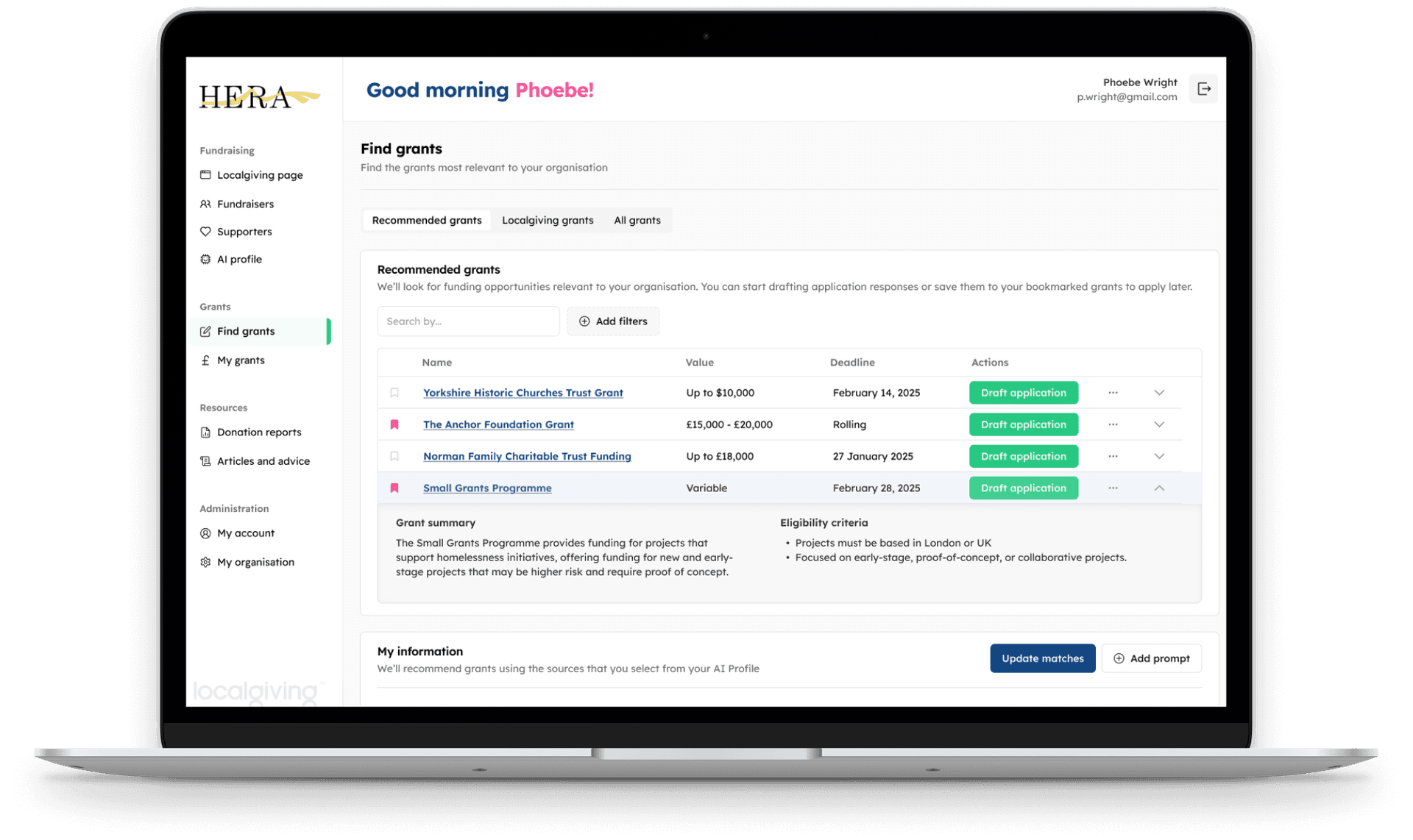 Localgiving For charities | Localgiving